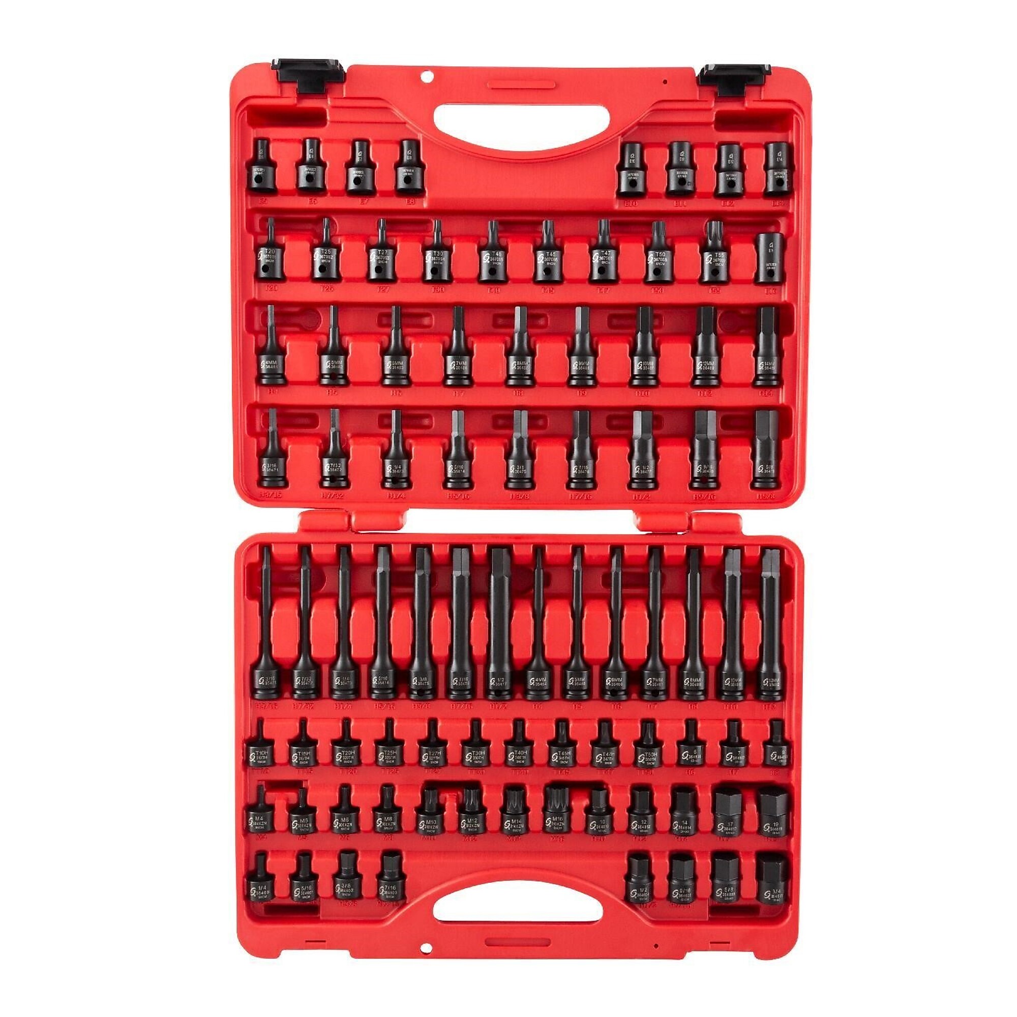 Sunex Tools Hex/Star/Tamp/Tri-Square Socket Set — 3/8in. SAE/Metric, 84 Pcs, CR-MO Alloy Steel, Model# 3569
